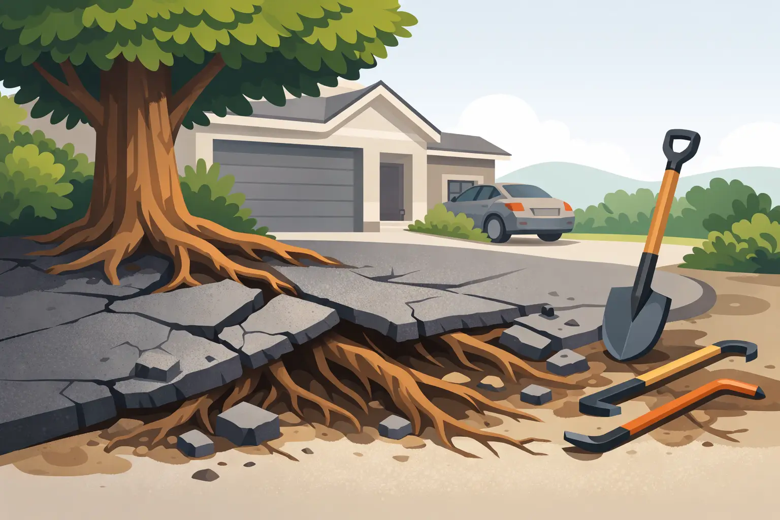 Tree Roots Damaging Driveway? What to Do