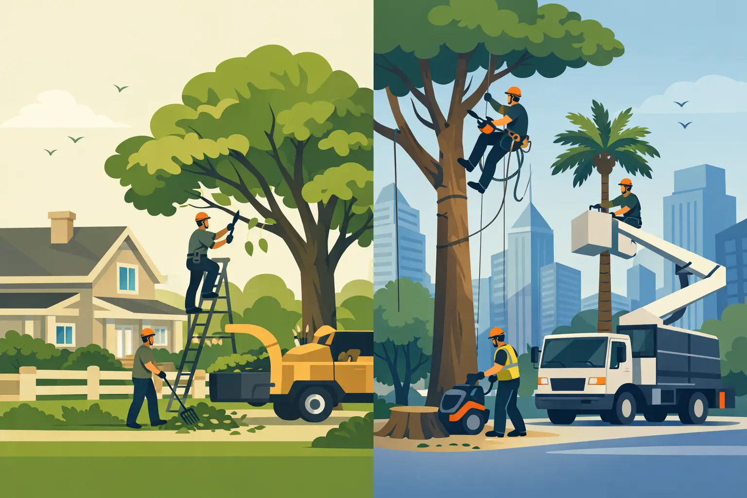 Residential vs Commercial Arborist Services
