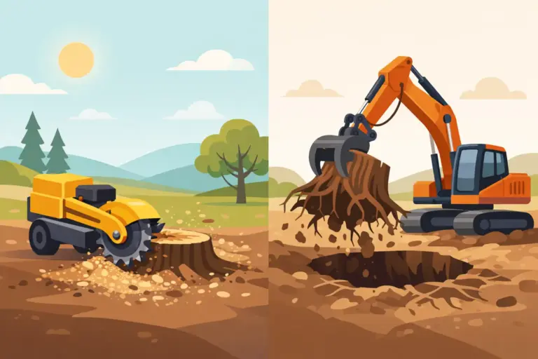 Stump Grinding vs Stump Removal