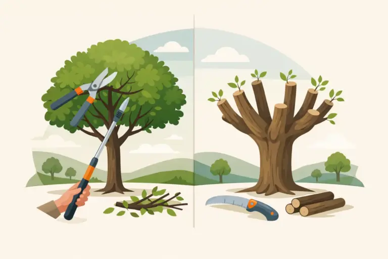Tree Pruning vs Pollarding Explained