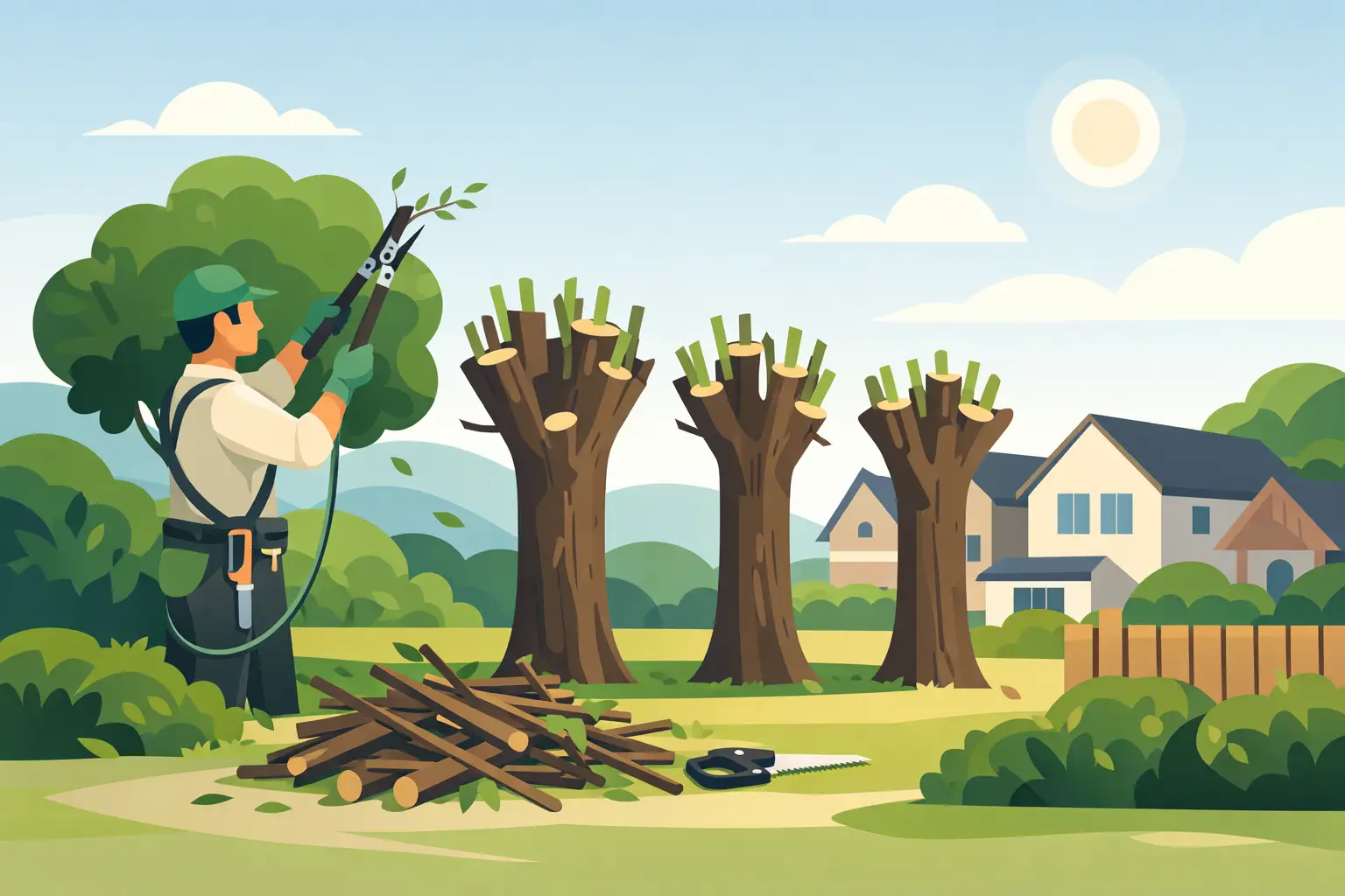 A Clear Guide to Tree Pollarding for Homes